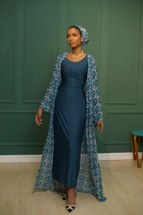 Stylish modest fashion collection with flowing fabrics and modern design